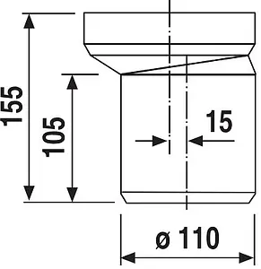 Патрубок для унитаза эксцентриковый Sanit 15мм 58.206.01..0000 Патрубок для унитаза эксцентриковый Sanit 15мм 58.206.01..0000, 2