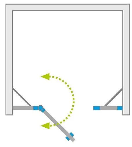 Дверь в нишу 1200мм прозрачное стекло Radaway EOS II DWJS 120 R 3799454-01R