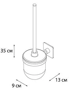 Ёршик для унитаза Fixsen Square хром FX-93113 Ёршик для унитаза Fixsen Square хром FX-93113, 2