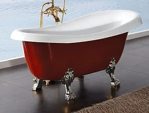 Ванна акриловая отдельностоящая BelBagno 170x80 белый/панель красный BB04-ROS Ванна акриловая отдельностоящая BelBagno 170x80 белый/панель красный BB04-ROS, 3