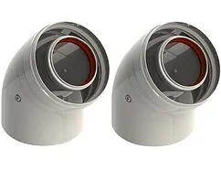 Колено для дымохода Ø 60/100мм ∠ 45° (Al) De Dietrich DY 656 84887656