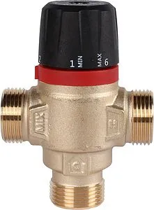 Трехходовой термостатический смесительный клапан ¾" +20...+43°С Kvs 1.6 Rommer RVM-0121-164320 Трехходовой термостатический смесительный клапан ¾" +20...+43°С Kvs 1.6 Rommer RVM-0121-164320, 2