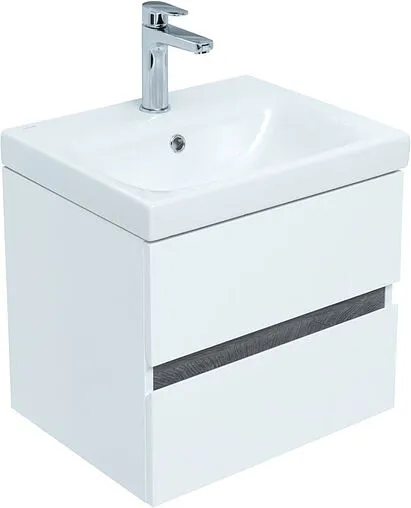 Тумба-умывальник подвесная Aquanet Беркли 50 белый/дуб рошелье 00254288+S-UM-MOD50/1