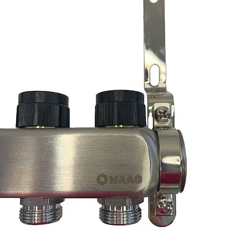 Группа коллекторная с расходомерами 4 отвода 1&quot;в/в x ¾&quot;ек WAAG WG.589.0604