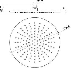 Лейка верхнего душа Aquatek чёрный матовый AQ2079MB, 2