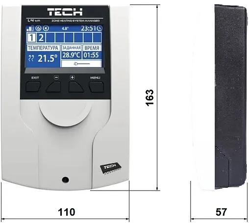 Беспроводной/проводной контроллер 4+4 зоны НЗ 230В TECH ST-L-4 WiFi WG.20.0099