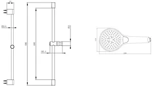 Душевая стойка Villeroy&Boch Embrace Plus хром TVS1086000361, 2