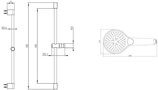 Душевая стойка Villeroy&amp;Boch Embrace Plus хром TVS1086000361