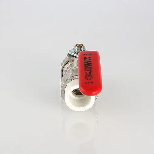 Кран шаровый с двумя переходами на пп трубу 25мм x 25мм Valtec VTp.745.0.025