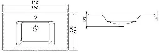 Раковина CeraStyle Ibiza 91 черный матовый 050409-u97-01