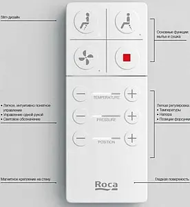 Умный унитаз-биде напольный безободковый Roca Inspira in-wash белый 80306L001 Умный унитаз-биде напольный безободковый Roca Inspira in-wash белый 80306L001, 5