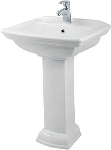 Раковина с пьедесталом Creo Ceramique Orleans 60 белый OR3000+OR3010 Раковина с пьедесталом Creo Ceramique Orleans 60 белый OR3000+OR3010, 1