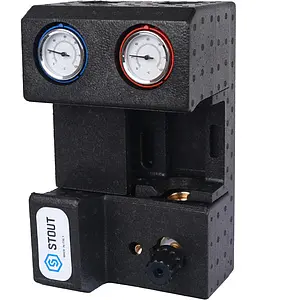 Насосный модуль с 3-х ходовым смесительным клапаном 1"н х ¾"в Stout SDG-0007-002001 без насоса Насосный модуль с 3-х ходовым смесительным клапаном 1"н х ¾"в Stout SDG-0007-002001 без насоса, 1