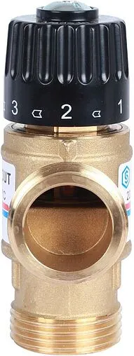 Трехходовой термостатический смесительный клапан 1&quot; +20...+43°С Kvs 1.6 Stout SVM-0120-164325