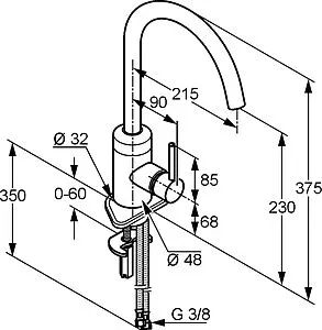 Смеситель для кухни Kludi Bozz хром 428030576 Смеситель для кухни Kludi Bozz хром 428030576, 2