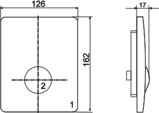 Клавиша смыва для писсуара Sanit 16.064.93..0000 хром матовый
