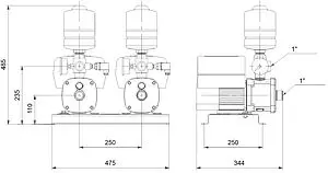 Станция автоматического водоснабжения Grundfos CMBE TWIN 3-62 99220844, 4