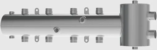 Распределительный коллектор 4 контура с гидрострелкой 1¼&quot;н x 1&quot;н Север-R-Т4(Aisi) 1955031