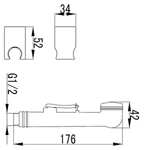 Гигиенический душ с держателем SMARTsant хром SM0312AA, 2