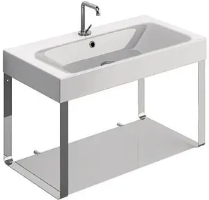 Консоль Kerasan Cento 100 хром/прозрачный 9153K1 Консоль Kerasan Cento 100 хром/прозрачный 9153K1, 1