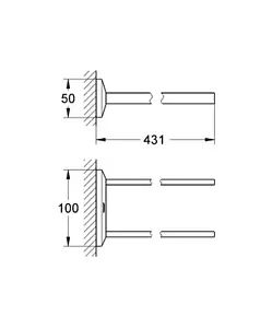 Полотенцедержатель Grohe Allure Brilliant хром 40496000 Полотенцедержатель Grohe Allure Brilliant хром 40496000, 4