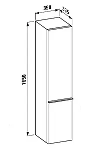 Шкаф-пенал подвесной Laufen Palace 35 R белый 4.0202.2.075.463.1 Шкаф-пенал подвесной Laufen Palace 35 R белый 4.0202.2.075.463.1, 2