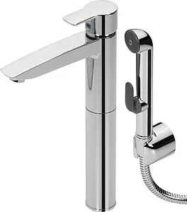 Смеситель для раковины с гигиеническим душем Oras Cubista хром 2802 Смеситель для раковины с гигиеническим душем Oras Cubista хром 2802, 1