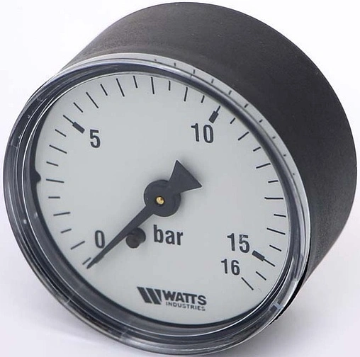 Манометр аксиальный Watts MAL 50мм 16 бар ¼&quot; 10008094