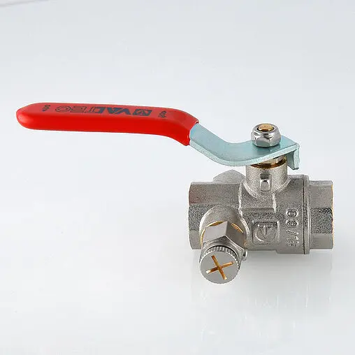 Кран шаровый с дренажем и воздухоотводчиком ½"в x ½"в Valtec Base VT.245.N.04 Кран шаровый с дренажем и воздухоотводчиком ½"в x ½"в Valtec Base VT.245.N.04