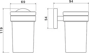 Стакан Aquatek Европа хром AQ4104CR, 2