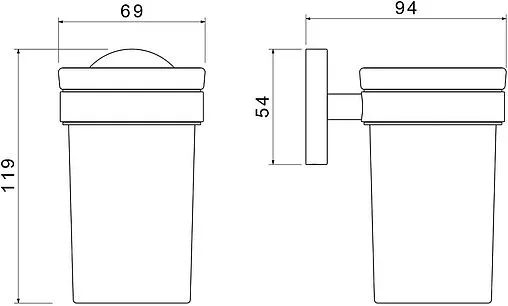 Стакан Aquatek Европа хром AQ4104CR
