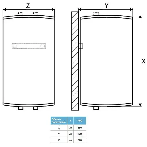 Водонагреватель накопительный электрический Thermex Inox Cask IC 10 O 151026