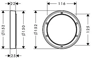 Удлинитель внешней части Hansgrohe шлифованная бронза 13597140, 2