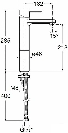 Смеситель для раковины Roca Naia чёрный 75A3B96CN0