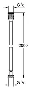 Шланг для душа Grohe Silverflex 200см хром 27137000, 2