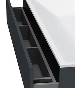 Тумба-умывальник подвесная Am.Pm Inspire 2.0 120 графит M50AFHX1203GM+, 4