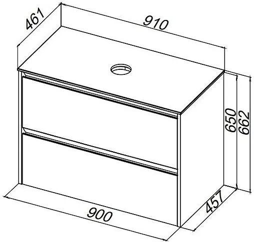 Тумба под умывальник подвесная Allen Brau Activity 90 синий/олива браш 1.34013.BGM