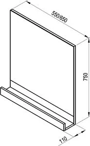 Зеркало Ravak 10° 55 тёмный орех X000000850 Зеркало Ravak 10° 55 тёмный орех X000000850, 2