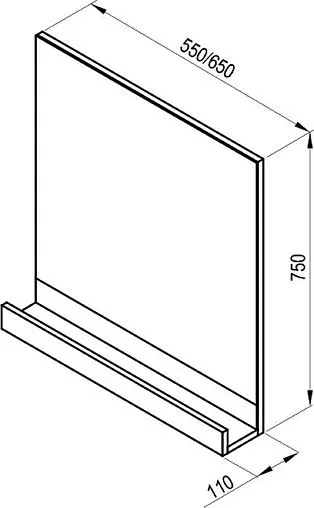 Зеркало Ravak 10° 55 тёмный орех X000000850