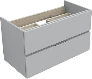 Тумба-умывальник подвесная Aquanet Алвита New 90 серый 00303922+00284029, 4