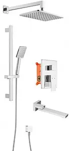 Душевая система со смесителем для ванны Swedbe Platta хром 5545 Душевая система со смесителем для ванны Swedbe Platta хром 5545, 4