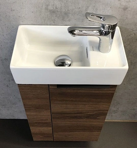 Тумба-умывальник подвесная Comforty Матэ 40 дуб тёмно-коричневый 00-00000832CF