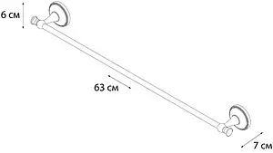 Полотенцедержатель Grampus Alfa бронза GR-9501 Полотенцедержатель Grampus Alfa бронза GR-9501, 2
