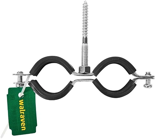 Хомут сантехнический обрезиненный сдвоенный ¾" (25-29мм) Walraven BIS Cobra 0802129 Хомут сантехнический обрезиненный сдвоенный ¾" (25-29мм) Walraven BIS Cobra 0802129