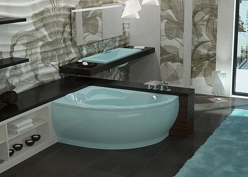 Ванна из искусственного камня Esse Flores 149x101.5 (103) R белый EFLR1490