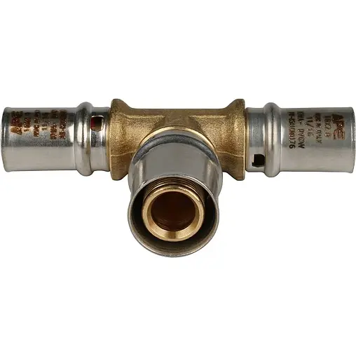 Тройник пресс редукционный 16мм x 20мм x 16мм Stout SFP-0005-162016