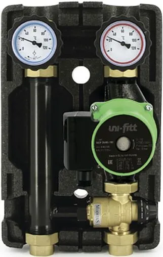 Насосный модуль с термостатическим смесительным клапаном 1&quot;в х 1&quot;в Uni-Fitt 491S2500 с насосом Uni-Fitt SCP 25/60