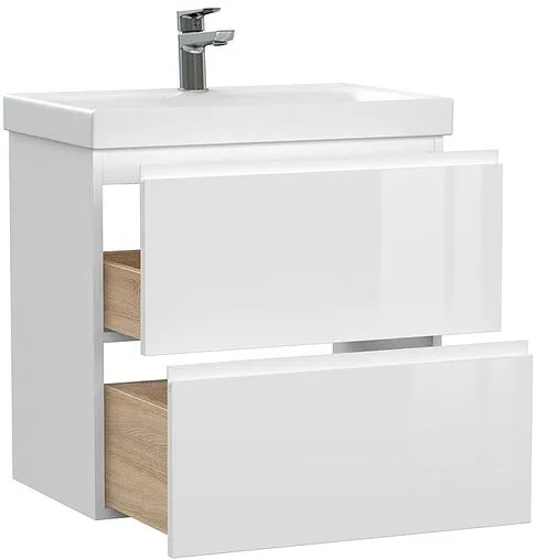 Тумба-умывальник подвесная Cersanit Moduo Slim 60 белый 64125+S-UM-MOD60SL/1