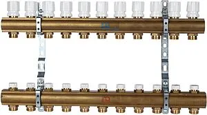 Группа коллекторная без расходомеров 11 отводов 1"в/в x ¾"ек Luxor CD 468/11 15552711 Группа коллекторная без расходомеров 11 отводов 1"в/в x ¾"ек Luxor CD 468/11 15552711, 1