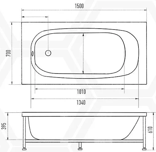 Ванна акриловая Aquanika Norma 150х70 A1015070017